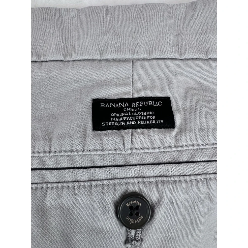 Banana Republic Mason Stretch Chino Pants Men‎ 31x30 Grey Athletic Tapered